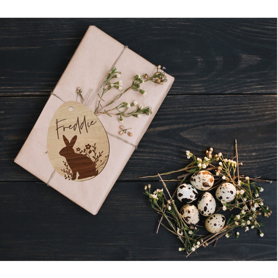 2 x Personalised Easter Gift Tags - Aston Blue
