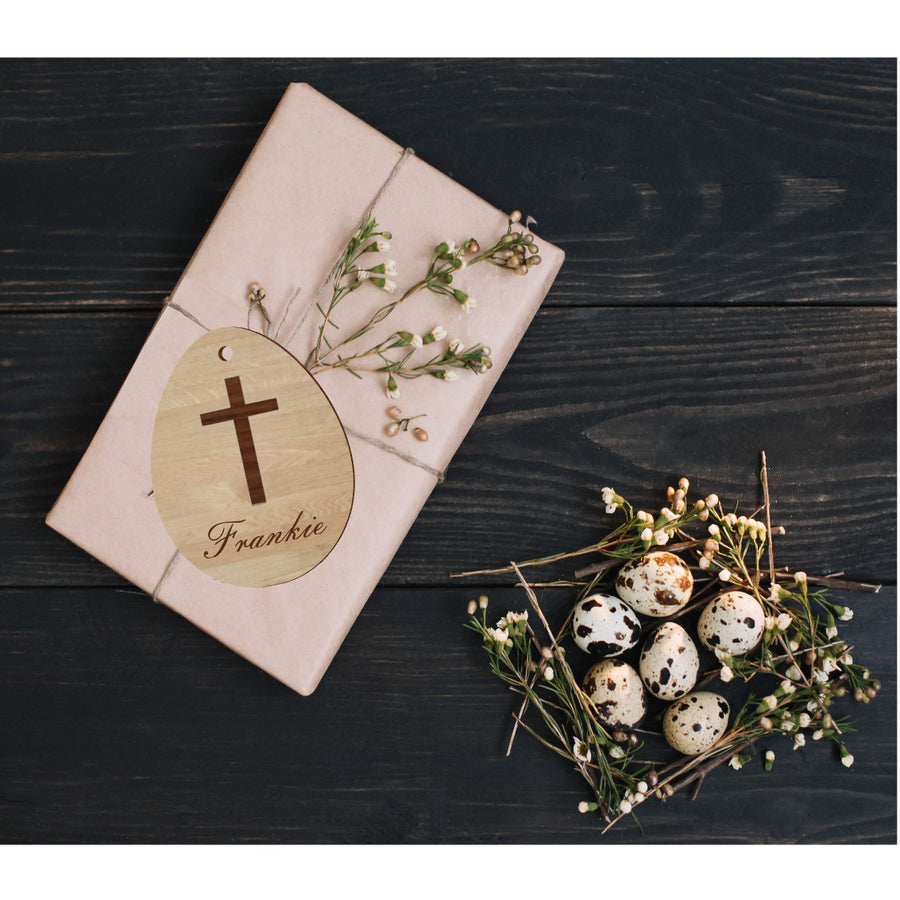 2 x Personalised Easter Gift Tags - Aston Blue