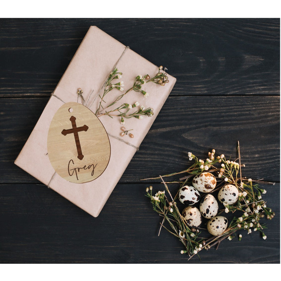 2 x Personalised Easter Gift Tags - Aston Blue