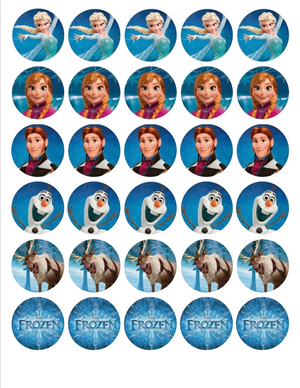 Frozen Edible Cupcake Images