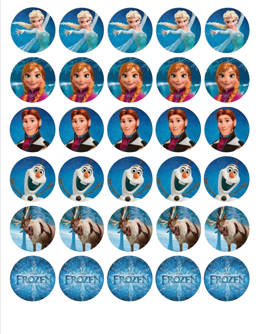 Frozen Edible Cupcake Images