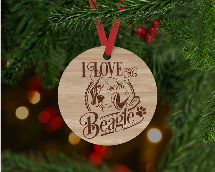 Beagle Dog Ornament - Aston Blue