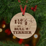 Bull Terrier Dog Ornament - Aston Blue