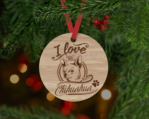 Chihuahua Dog Ornament - Aston Blue