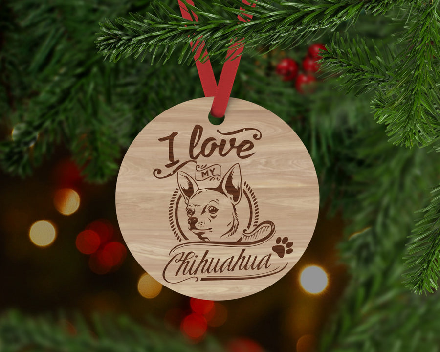 Chihuahua Dog Ornament - Aston Blue