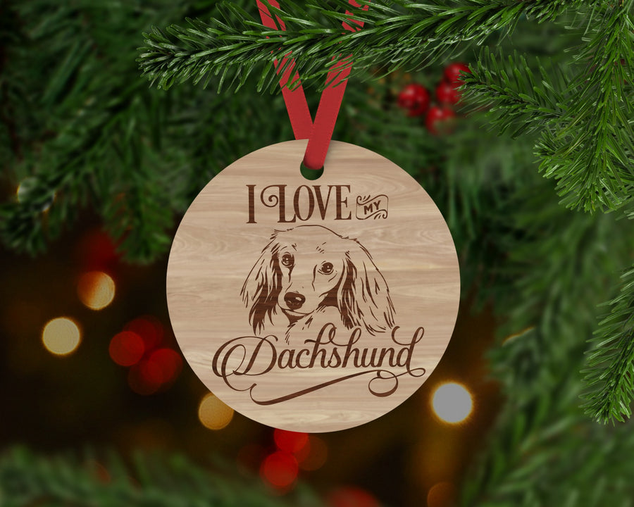 Dachshund Dog Ornament - Aston Blue