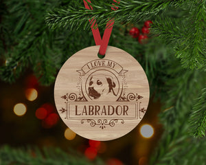 Labador Dog Ornament - Aston Blue