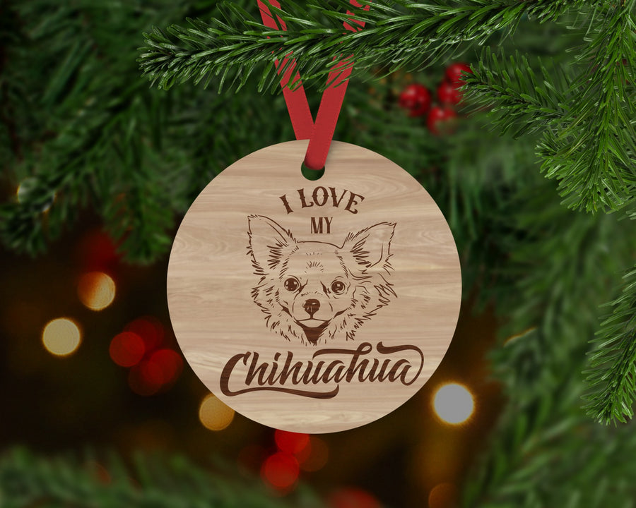Chihuahua Dog Ornament - Aston Blue