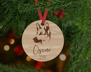 German Shepherd Dog Ornament - Aston Blue