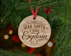 Dear Santa Ornament - Aston Blue