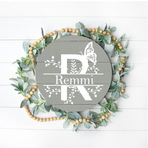 Butterfly Monogram Pallet Sign