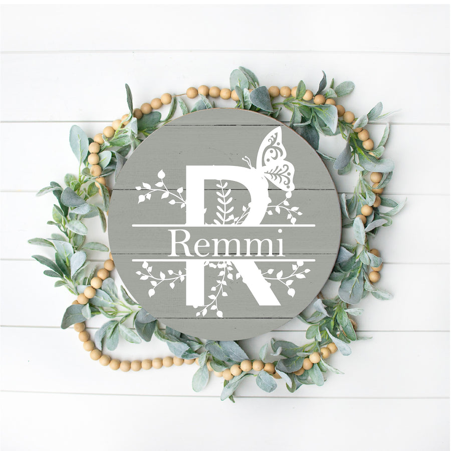 Butterfly Monogram Pallet Sign