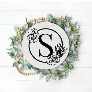 Wreath Monogram Pallet Sign