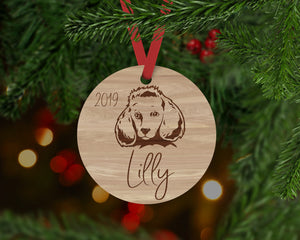 Poodle Dog Ornament - Aston Blue