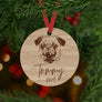 Pug Dog Ornament - Aston Blue