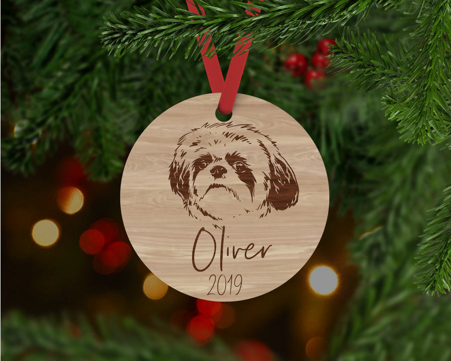 Shih Tzu Dog Ornament - Aston Blue