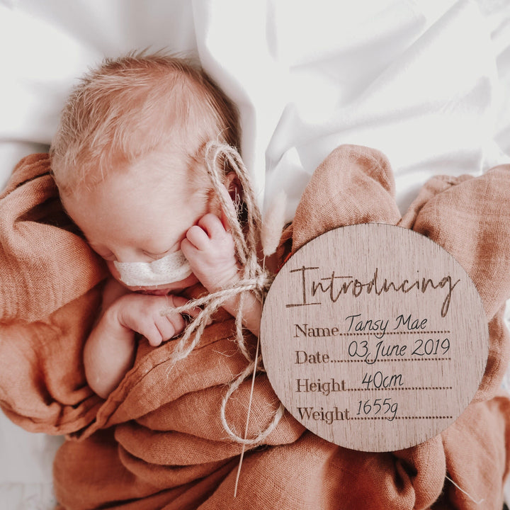 Birth Announcement Sign - Aston Blue