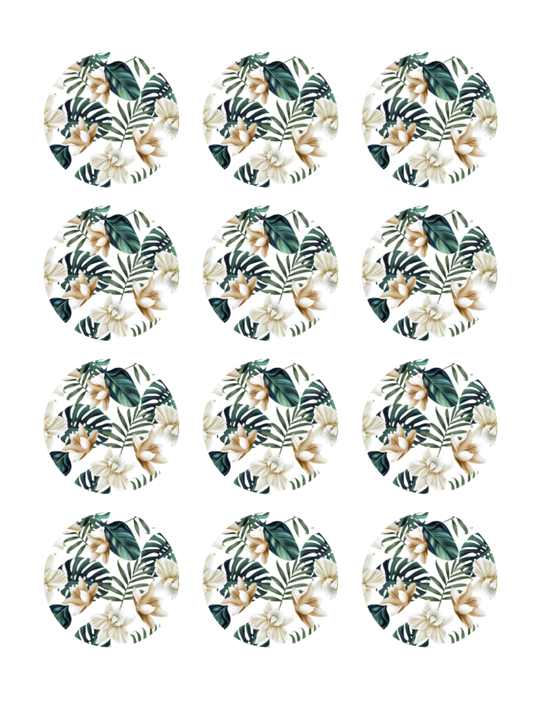 Tropical Edible Cupcake Images