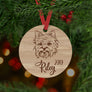 Yorkie Dog Ornament - Aston Blue