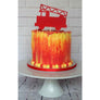 Fire Truck Acrylic  Cake Topper - Aston Blue
