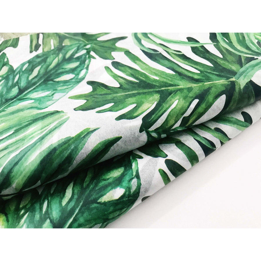 Tropical Leaf Tissue Paper Sheets - Aston Blue