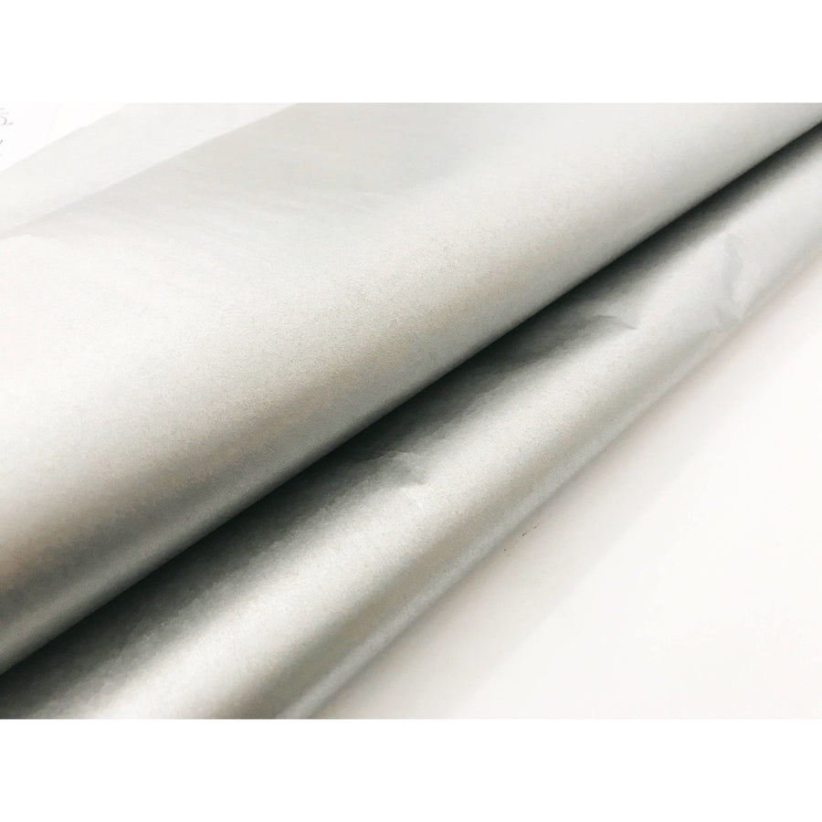 Metallic Silver Tissue Paper Sheets - Aston Blue