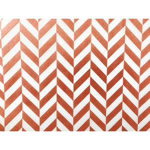 Metallic Rose Gold Herringbone Tissue Paper Sheet - Aston Blue