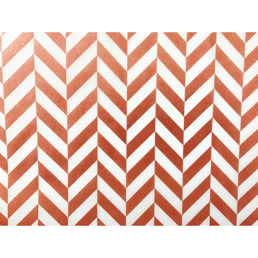Metallic Rose Gold Herringbone Tissue Paper Sheet - Aston Blue