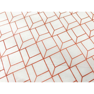 Metallic Rose Gold Art Deco Tissue Paper Sheets - Aston Blue