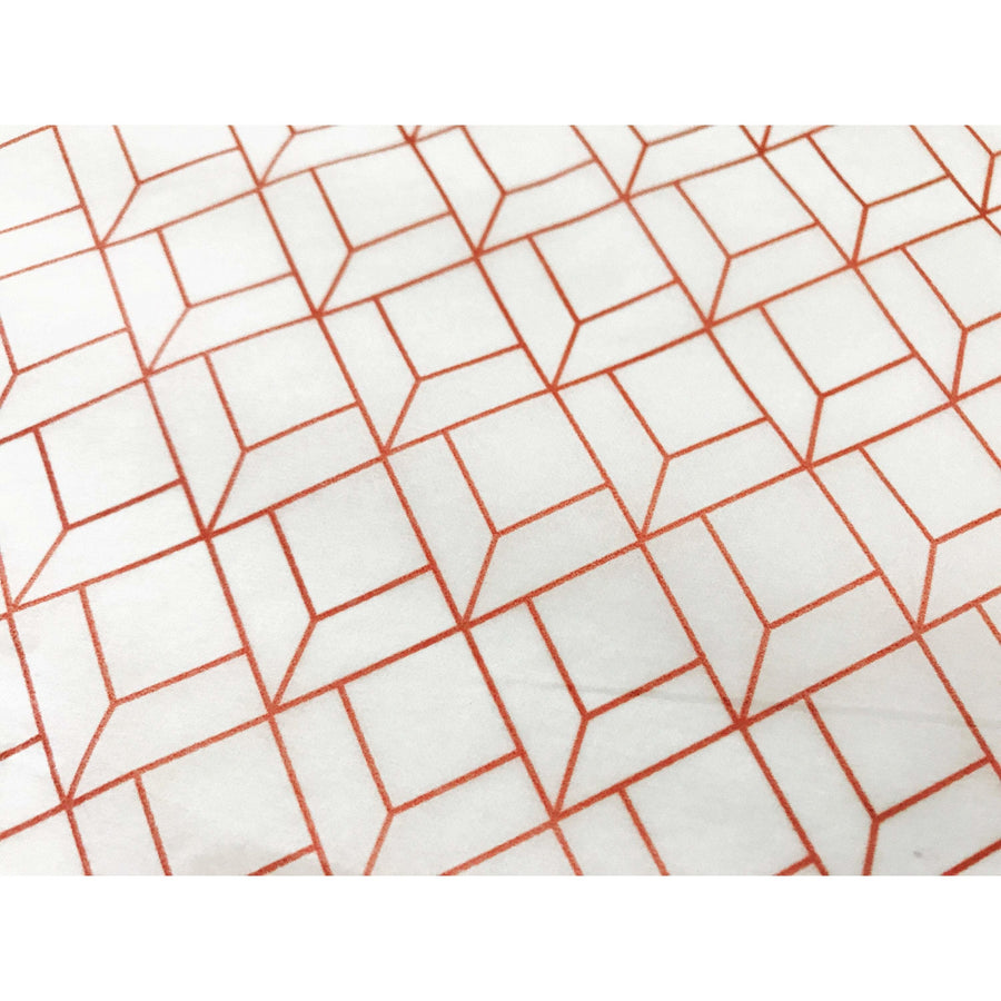 Metallic Rose Gold Art Deco Tissue Paper Sheets - Aston Blue