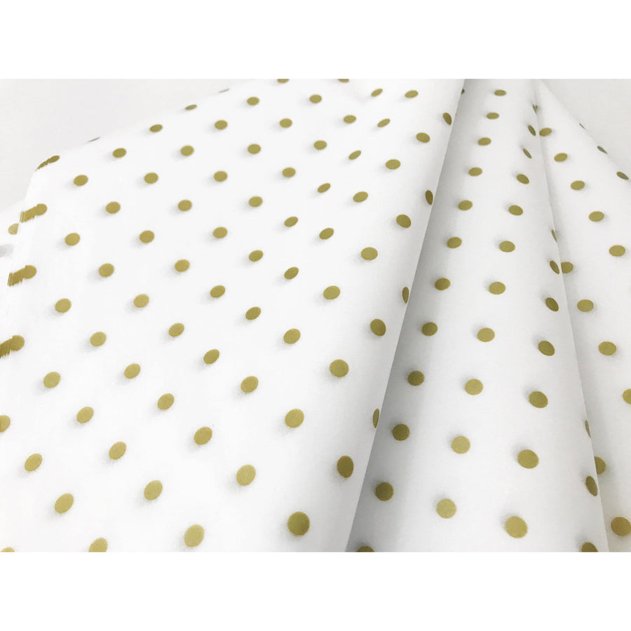Metallic Gold Dot Tissue Paper Sheets - Aston Blue
