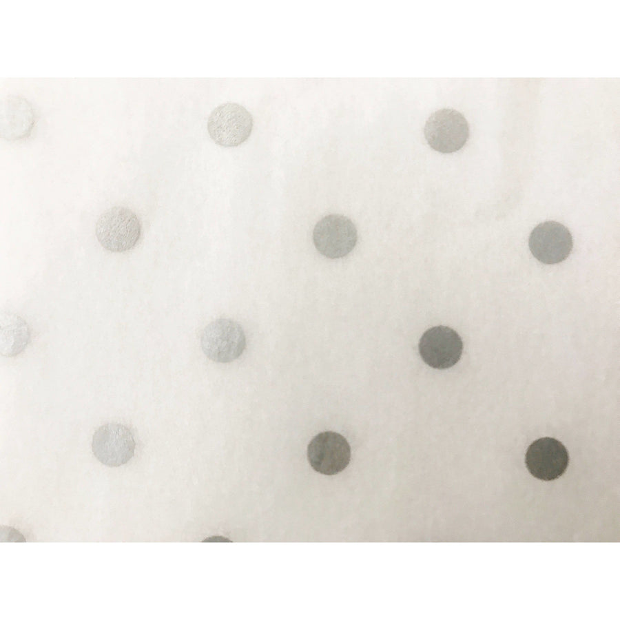 Metallic Silver Dot Tissue Paper Sheets - Aston Blue