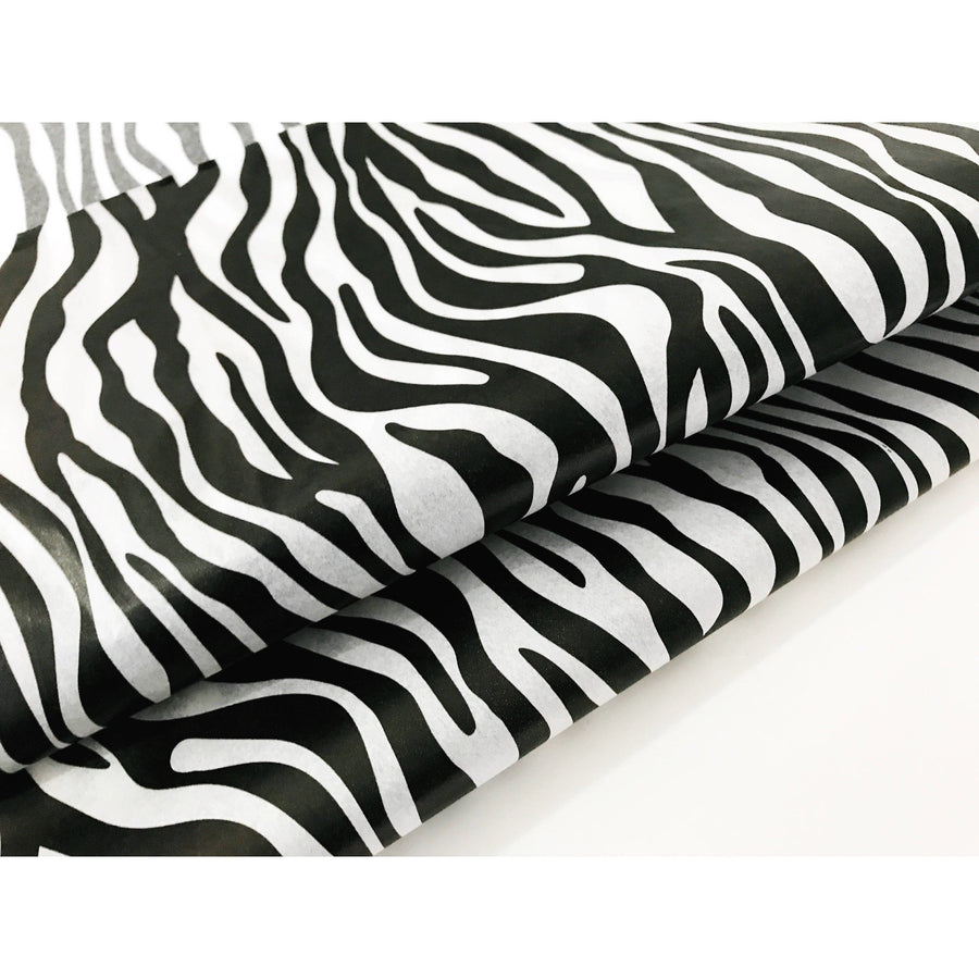 Zebra Tissue Paper Sheets - Aston Blue