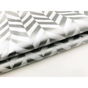 Metallic Silver Herringbone Tissue Paper Sheets - Aston Blue
