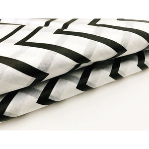 Black Zig Zag Tissue Paper Sheets - Aston Blue