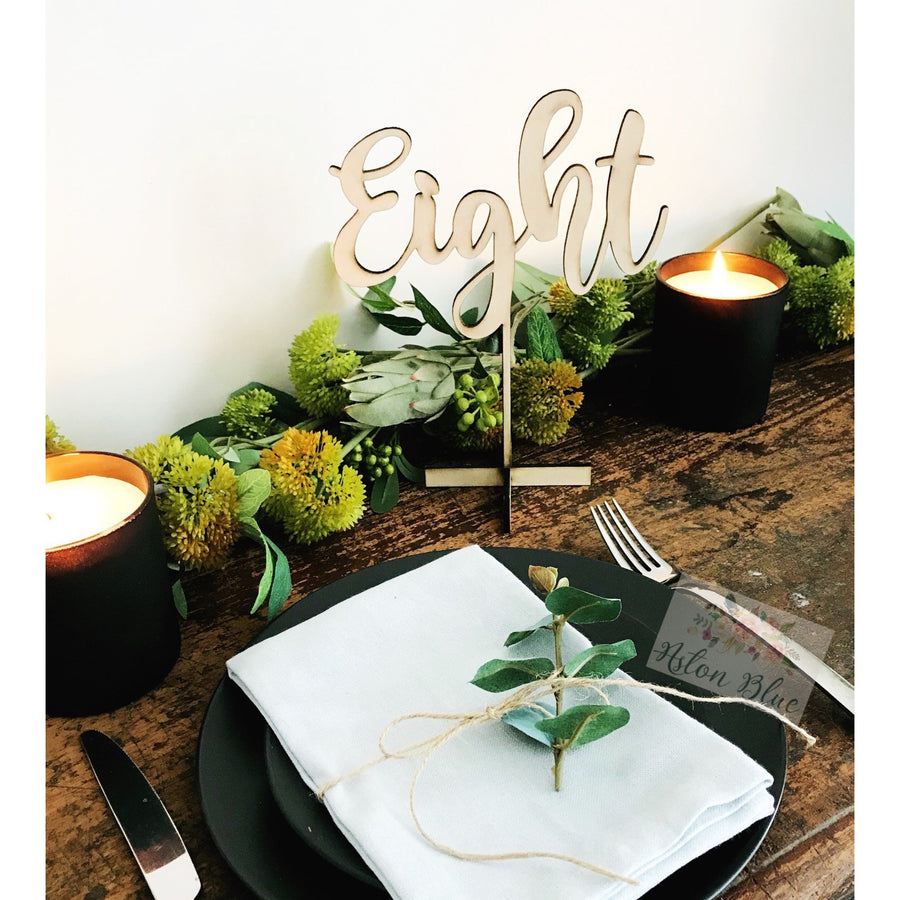 Wedding Table Number (Small) - Aston Blue