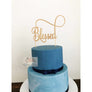 Blessed Acrylic Cake Topper - Aston Blue