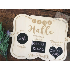 Pregnancy Chalkboard - Aston Blue