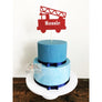 Fire Truck Acrylic  Cake Topper - Aston Blue