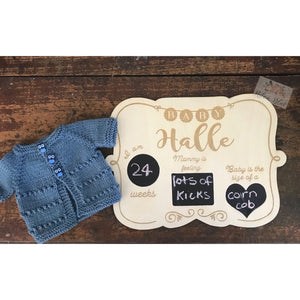 Pregnancy Chalkboard - Aston Blue