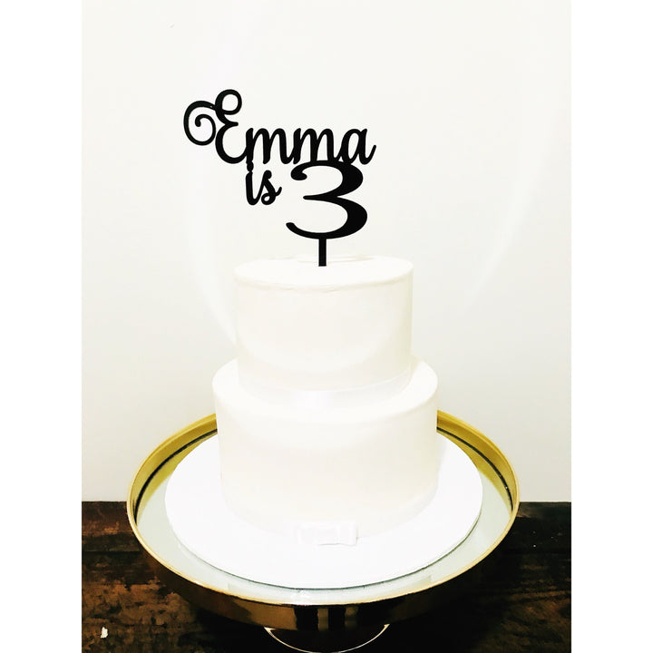 Custom Three Cake Toppe - Aston Blue