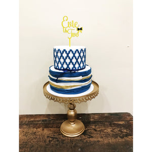 Bow Cake Topper - Aston Blue