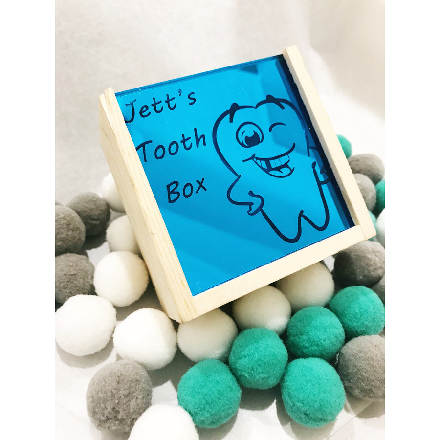 Personalised Tooth Fairy Box - Aston Blue