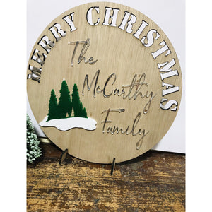 Personalised Christmas Sign - Aston Blue