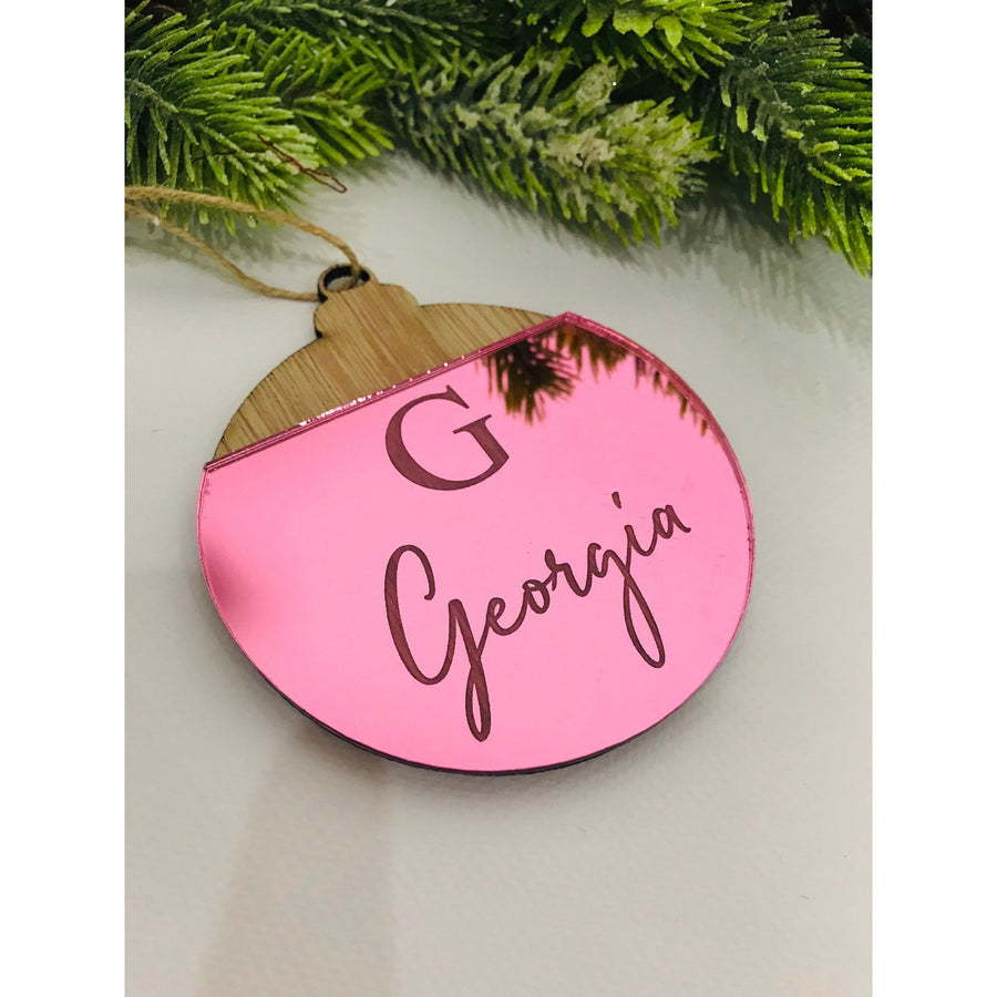 Personalised Christmas Bauble - Aston Blue