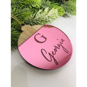 Personalised Christmas Bauble - Aston Blue