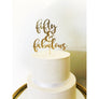 Fifty and Fabulous Cake Topper - Aston Blue