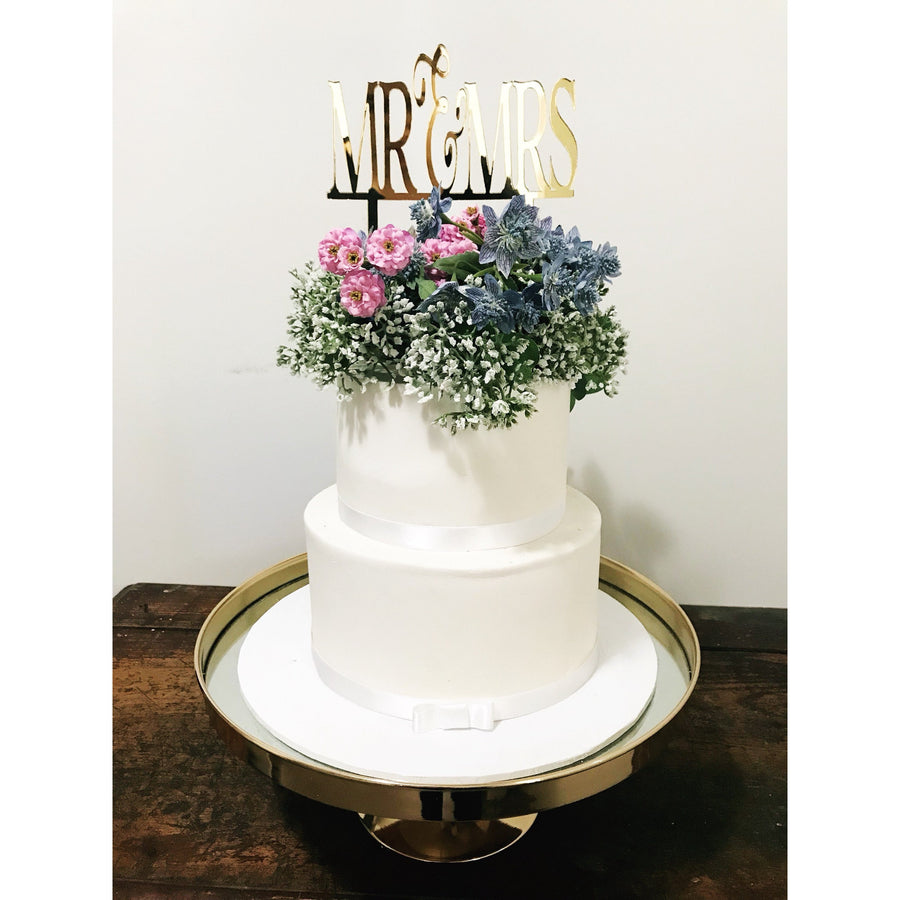 Mr and Mrs Cake Topper - Aston Blue