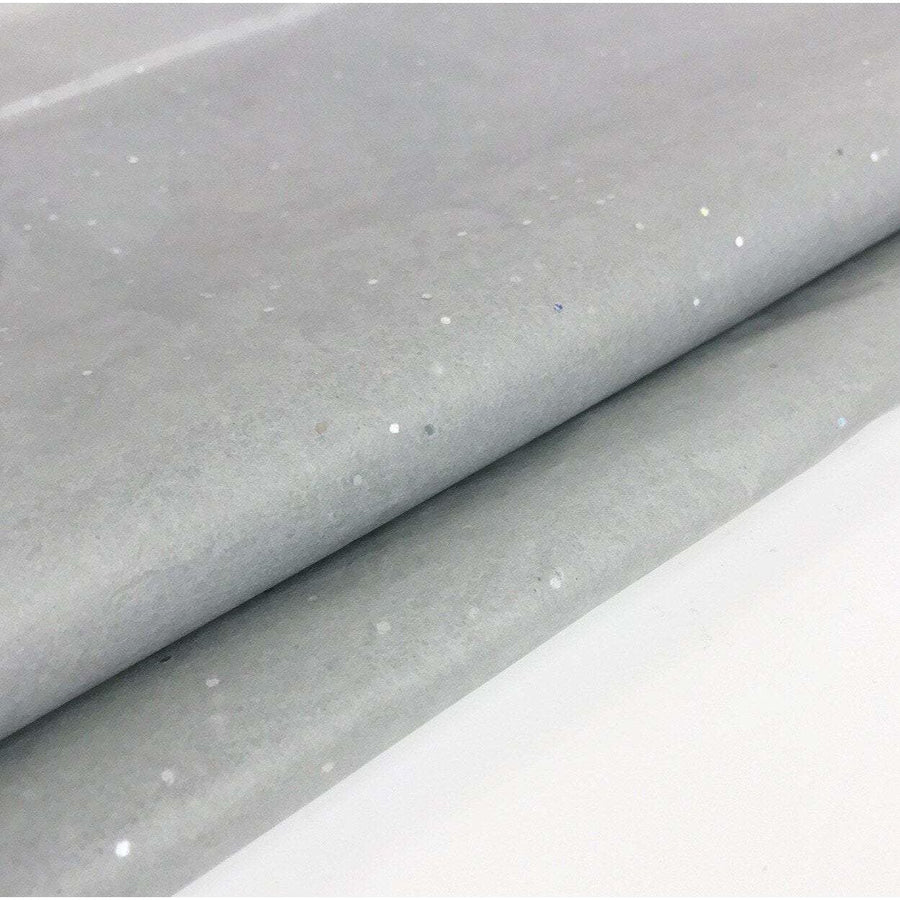 Grey Glitter Tissue Paper Sheets - Aston Blue