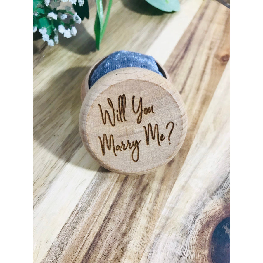 Will you marry me Ring Box - Aston Blue